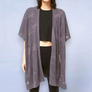 Lululemon Athletica Find Your Light Gray Camo Open-Front Poncho